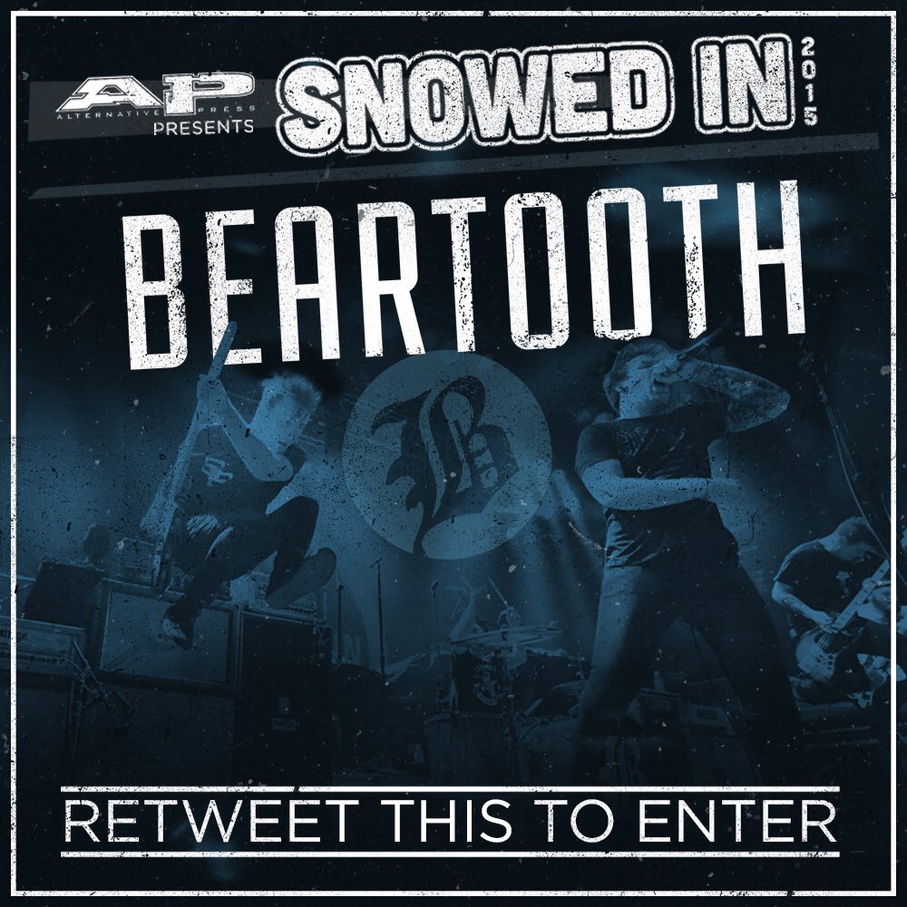 AltPress's tweet image. Hey, Cleveland! RT this to win tickets to see @BEARTOOTHband + more at #SnowedIn! Winners announced tmrw at 12pm!