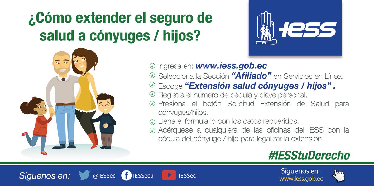 IESSec's tweet photo. ¿Conoces como extender tu seguro de salud a tu cónyuge o hijos? Entérate aquí #IESStuDerecho https://t.co/UDj9OcVRWK https://t.co/WszU2KdMnp