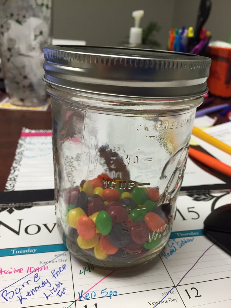 mrs_moore2018's tweet photo. @Skittles looks like I need to refill my jar! #skittles #tastetherainbow https://t.co/DZ6TsabZJu