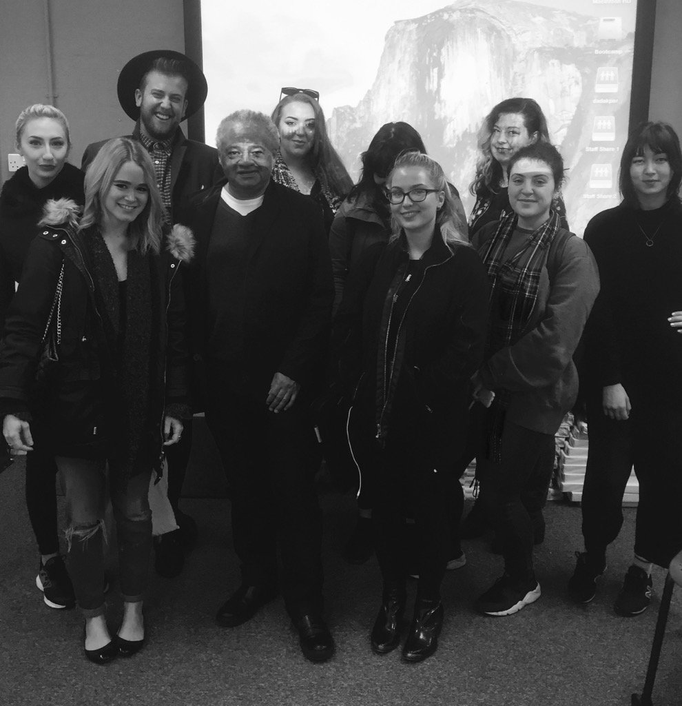 StudioLaguda's tweet photo. 'Enlightening Talk'at London College of Fashion @daisy_beer @BMBRANDstand #ual #studiolaguda #HairAcademy https://t.co/CvBRvE3DGy