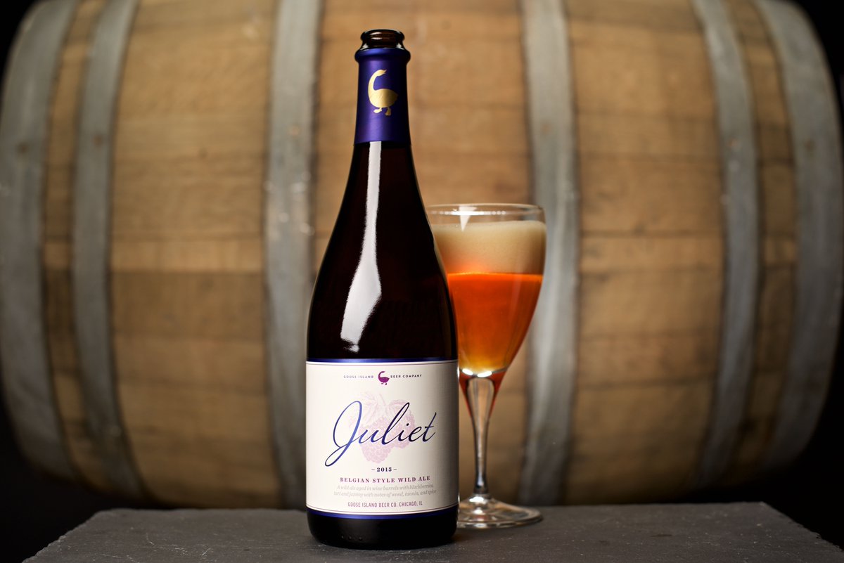 GooseIsland's tweet photo. Juliet ages in wine barrels with wild yeasts and blackberries. A tart, fruity, complex ale - https://t.co/wLLfQ4wfcm https://t.co/Moa94Bn5dM