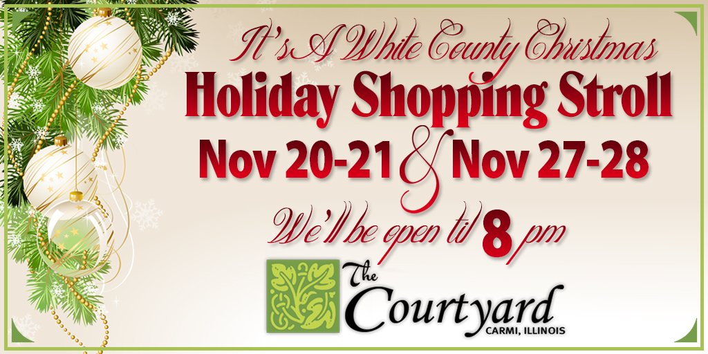 CourtyardCarmi's tweet photo. Don't miss it! #ShopCarmiFirst for all your holiday needs. #TheCourtyardRocks https://t.co/alxOc2Rgdn