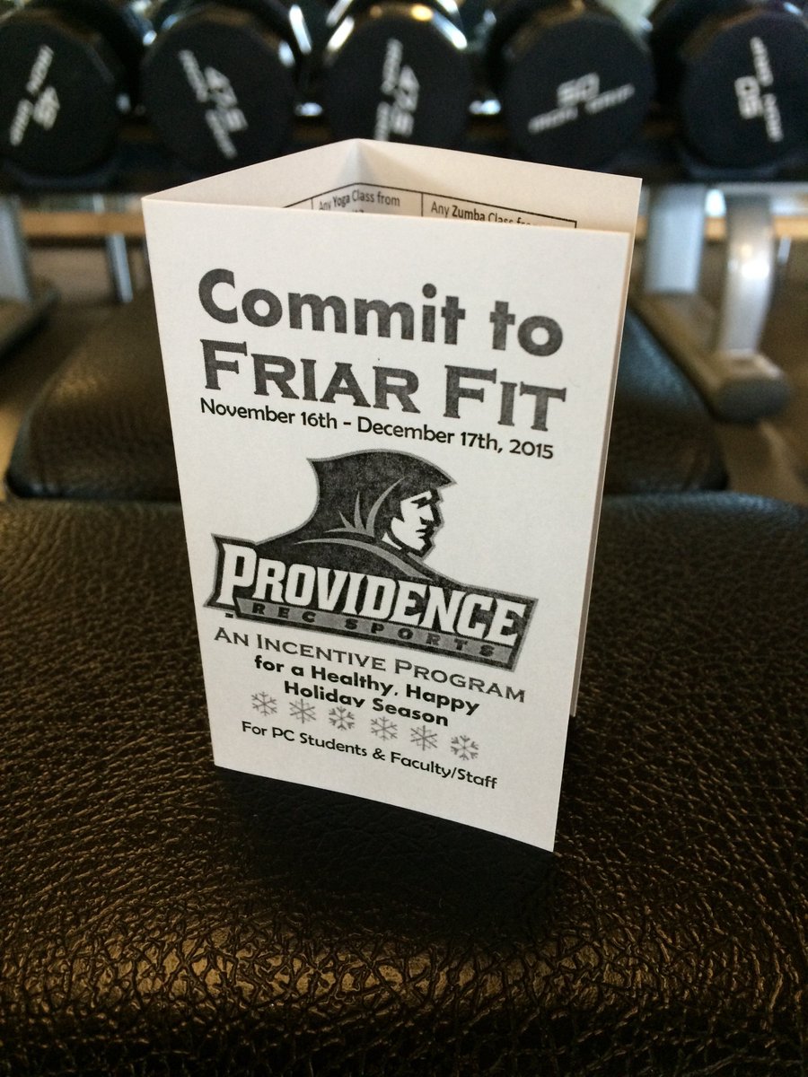 FitFriar's tweet photo. Commit to #FriarFit starts today! Loyalty cards @ front desk/any class. Try Yoga, Pump, Zumba, or Spin for 1st point https://t.co/pdgQN9rAft