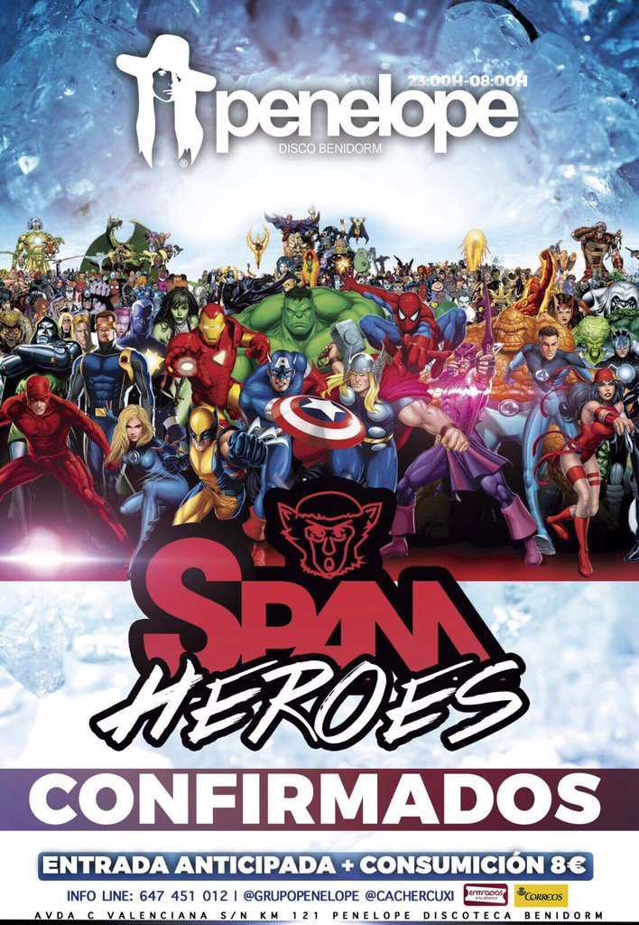 spam_group's tweet photo. Estreno en EXCLUSIVA en BENIDORM de nuestra nueva temporada!
#SpamHeroes https://t.co/ZyToy0uClh