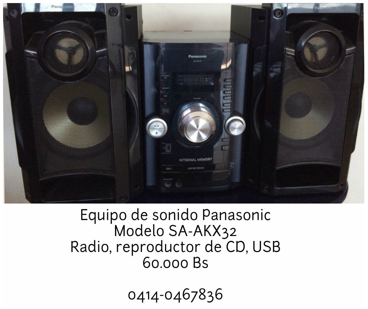 ventasviaweb's tweet photo. Equipo de sonido #Panasonic Modelo SA-AKX32 #radio, #reproductor de CD, USB 60.000 Bs #ventas #valencia https://t.co/nkXjzFYizc