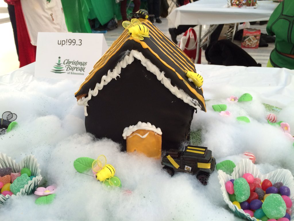 Had so much fun supporting <a href="/ChristmasBureau/">Christmas Bureau</a>. Made the #BumbleUpHouse. Hope the @bumble_jeep likes it. #yeg <a href="/up993/">up! 99.3 FM</a>