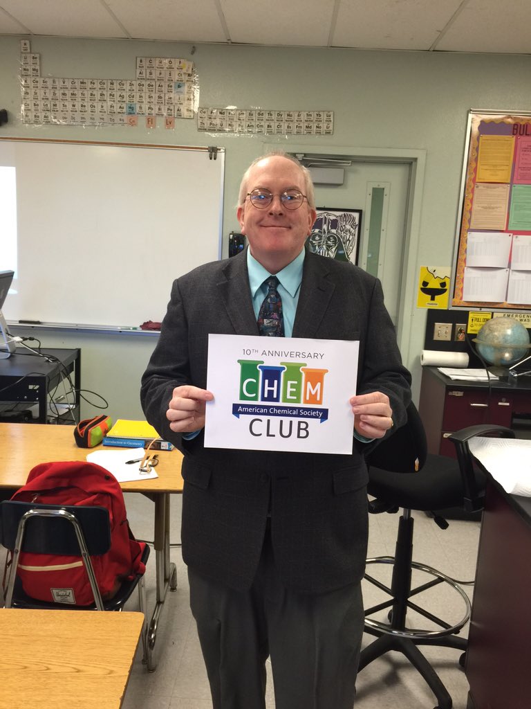 BravoHSChemClub's tweet photo. Mr. Morgan would like to wish all of the Chem Clubs worldwide a Happy Anniversary. #ChemClub10 https://t.co/b5XvcH4Y0H