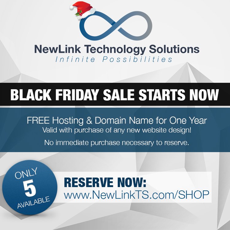 NewLinkTech's tweet photo. NOW: Free Hosting &amp; Domain Name! Only 5 Available! https://t.co/nqPCq9Qi0y #BlackFriday https://t.co/Mn5kNpiJuO