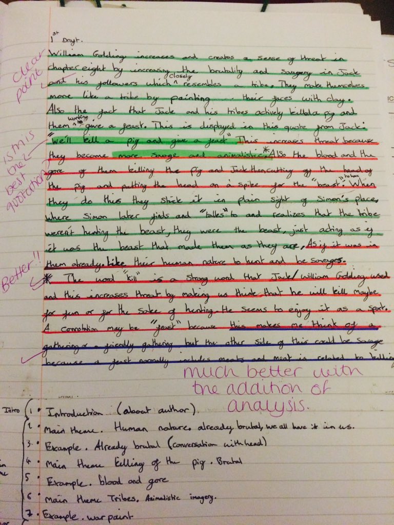 MissJLud's tweet photo. Tonnes to mark tonight but pleased my year 9s can assess their work. Basic breakdown but helps encourage analysis: https://t.co/Mievg10Fhg