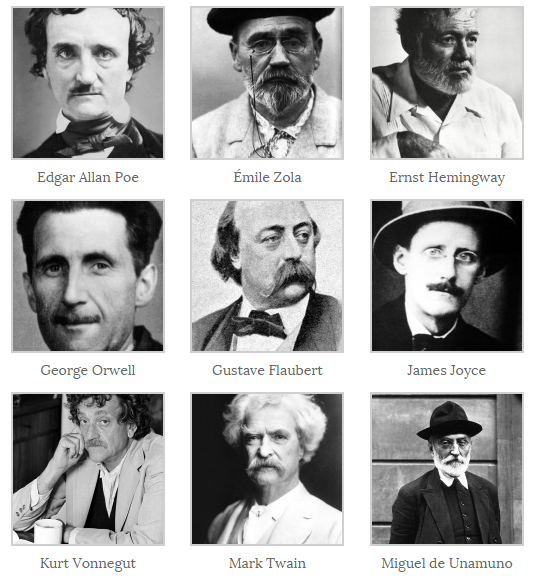 #Movember: escritores con bigote: kcy.me/28u07 | vía <a href="/libropatas/">Librópatas</a>