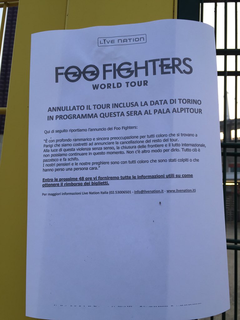 GiuliaAntGD's tweet photo. Despite the sadness for the show,these days weren't that bad after all.Thank u #foofighters for making this happen❤️ https://t.co/E3fcOMjwDy