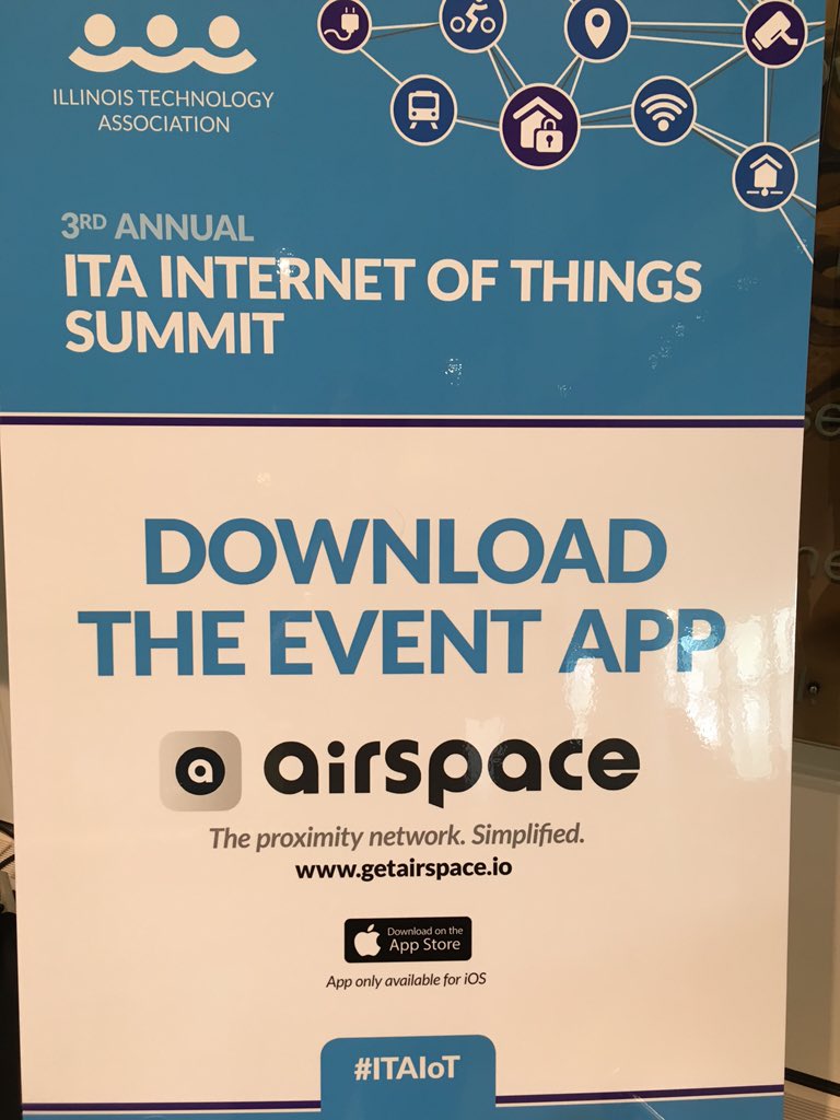 jdirrenb's tweet photo. Airspace representing at IoT summit!
#ITAIoT https://t.co/cAC6mUO02q