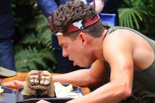 JoeyEssex_'s tweet photo. Watching @imacelebrity ... This eating trial will haunt me forever @itv2 😷💩🕷!! Good luck @misJORGIEPORTER #ImACeleb https://t.co/0Pn5i6wac3