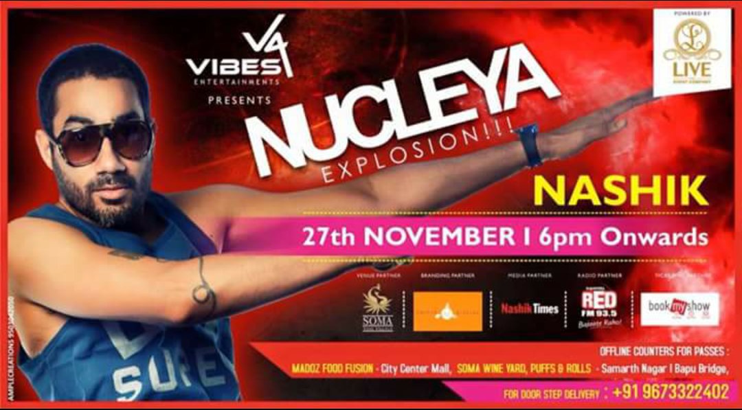 V4VIBES_'s tweet photo. @NUCLEYA the count down beings ...... 
#10 days to go #27th #Nov
#Nashik Buy your #tickets before its too late.... https://t.co/Izp5OAGu03