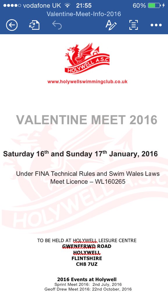 Corwen Swim Club tweet media