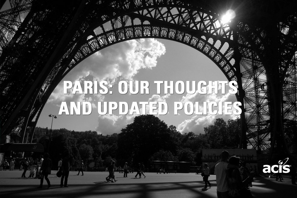 ACIStours's tweet photo. For all group leaders traveling in 2016, our updated policies in light of Friday's events https://t.co/LpfNZA4AFc https://t.co/KhBSVmENfw