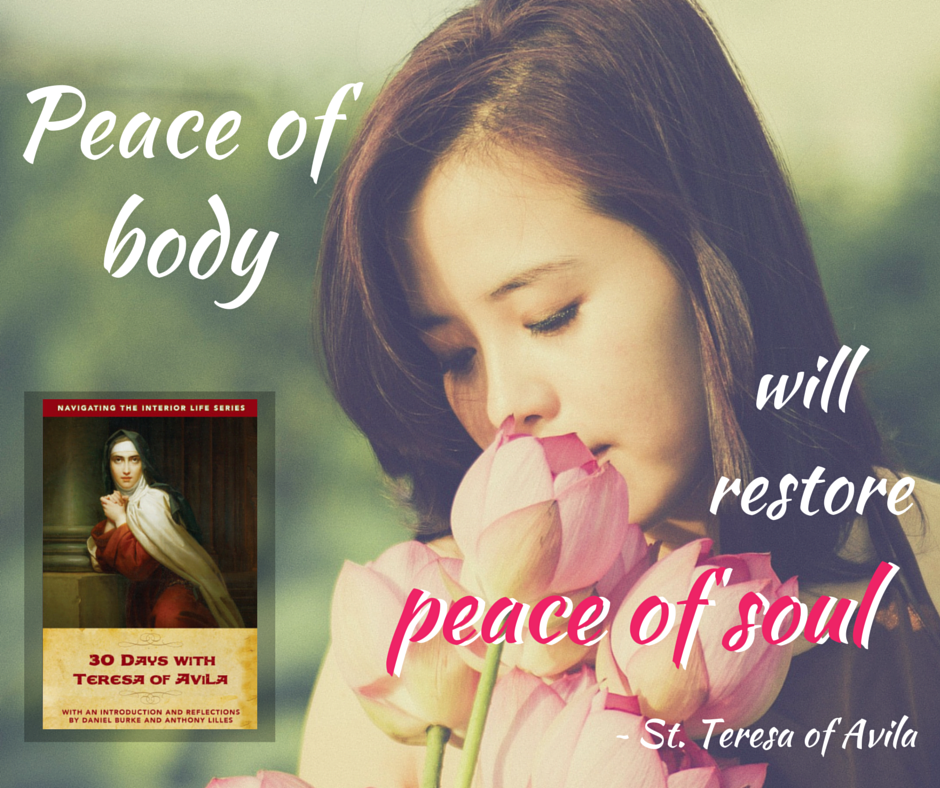 DanBurkeCSD's tweet photo. Peace of body will restore peace of soul - St. Teresa of Avila https://t.co/s45irw1jo1