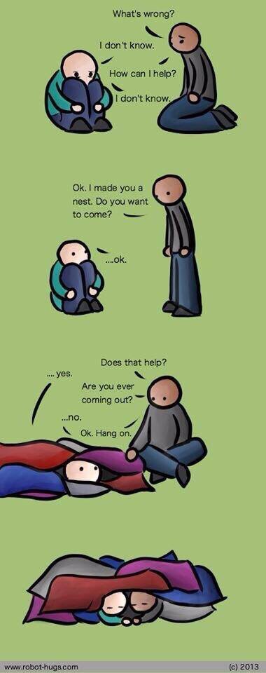 TalkwiseQLD's tweet photo. How to support someone that's depressed... #hopesroom https://t.co/B799dCIsOw