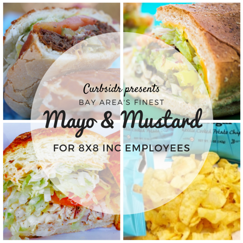 Curbsidr's tweet photo. Only the best for @8x8 employees ;) Thanks @MayoAndMustard for 500 delicious sandwiches today! https://t.co/utEZP7IxtV