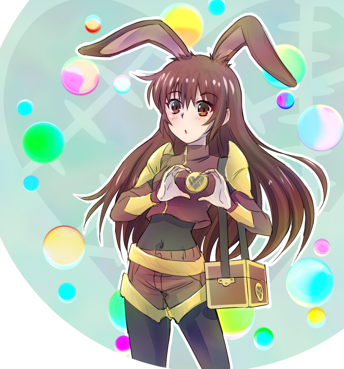 「Here I am a rabbit hearted girl.
I must 」|いえすぱのイラスト