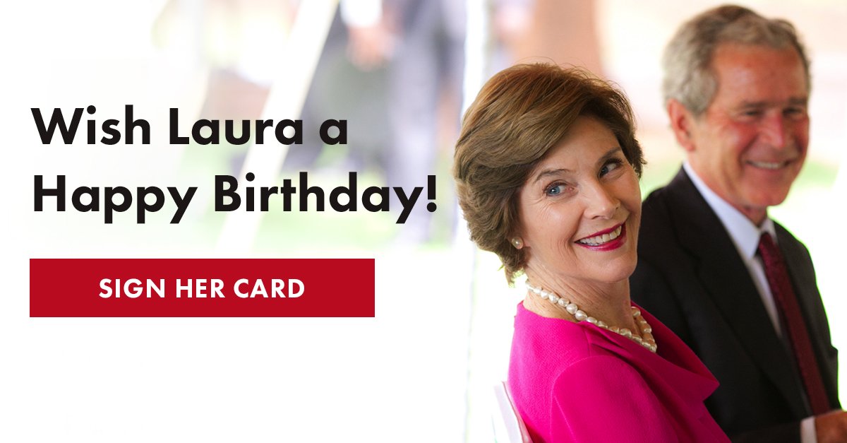 Today is former First Lady birthday. Sign her card:  
