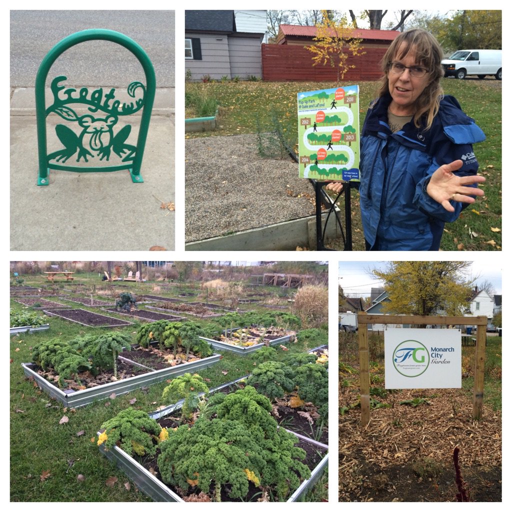 dkix's tweet photo. Neighborhood walking tour for our @HealthEast team w/Patricia of @frogtowngreen to scope urban farms + green space! https://t.co/tJDE4xBge7