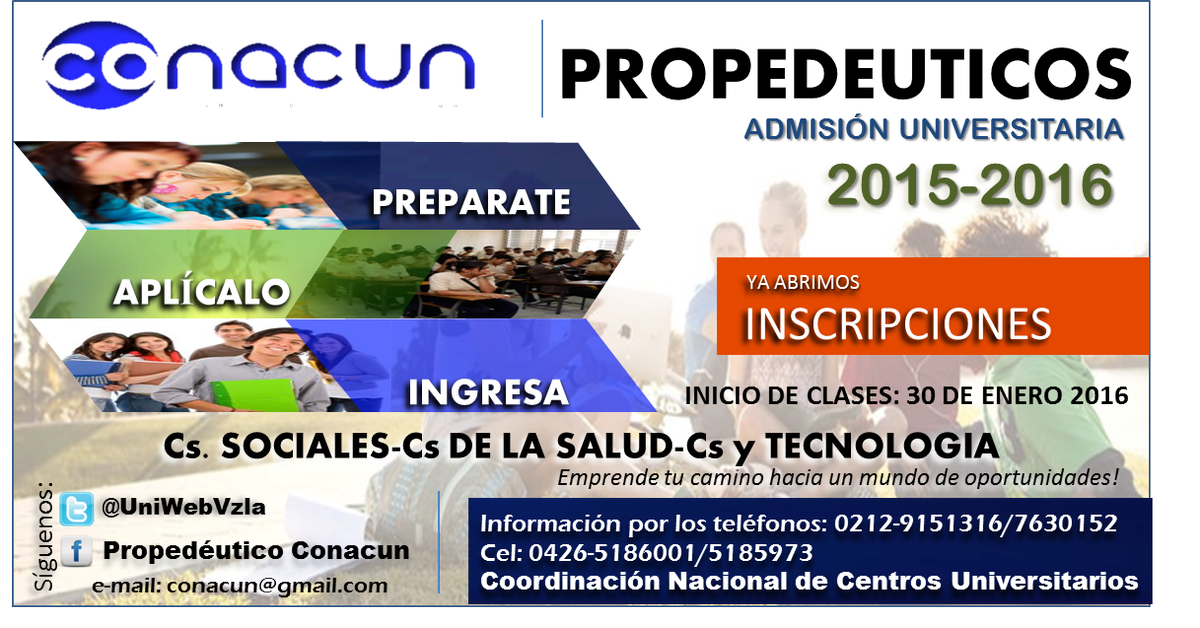ProfeWhatsApp's tweet photo. #CONACUN te puede ayudar a acceder en la universidad de tu preferencia ¡Si se puede! Inscripciones abiertas https://t.co/qGjsELwBbI