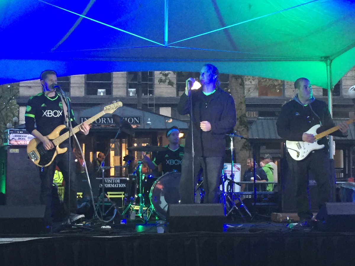 Thanks again <a href="/SoundersFC/">Seattle Sounders FC</a> for having us kick off the march last Sunday! On to the <a href="/SUBSTATION206/">substation.seattle</a> Friday w/ @NLS_band!