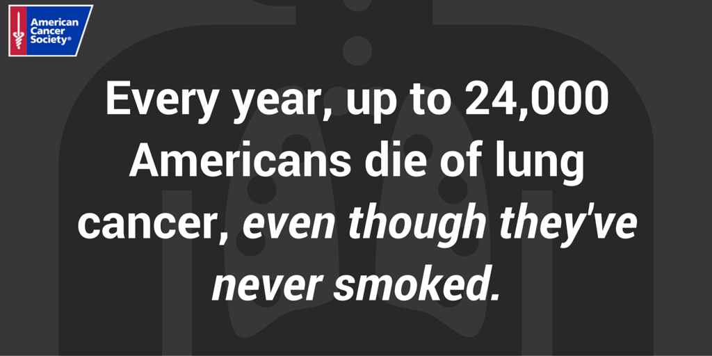 AmericanCancer's tweet photo. FACT: Non-smokers can and do get #lungcancer https://t.co/JIA8qCqV1s https://t.co/kzumugc3Zx