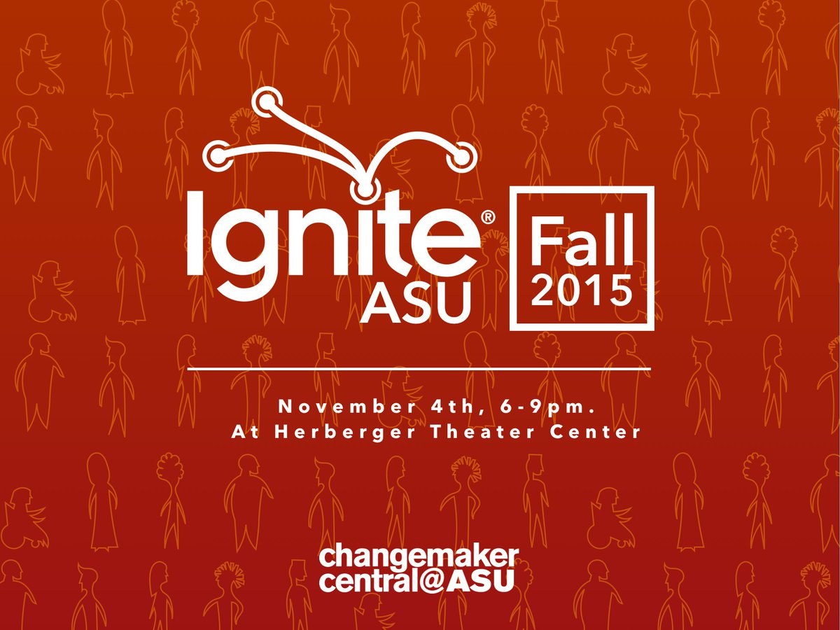 ASU's tweet image. Ignite@ASU is happening tonight! You can still get your FREE ticket here ➡️ bddy.me/1Opn6vs @ASUchangemaker