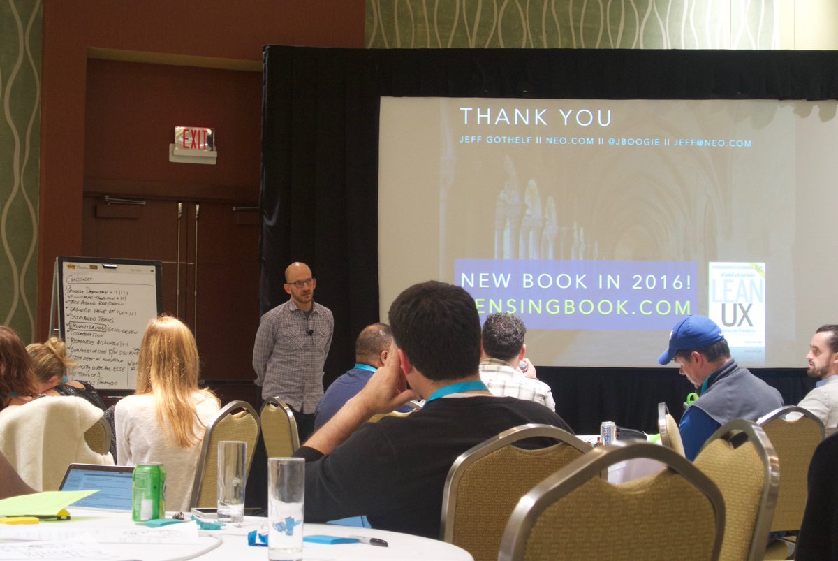 ruqus's tweet photo. Just finished up the Lean UX presentation by @jboogie at #UI20
Great Presentation. https://t.co/I6PNu3rTNJ