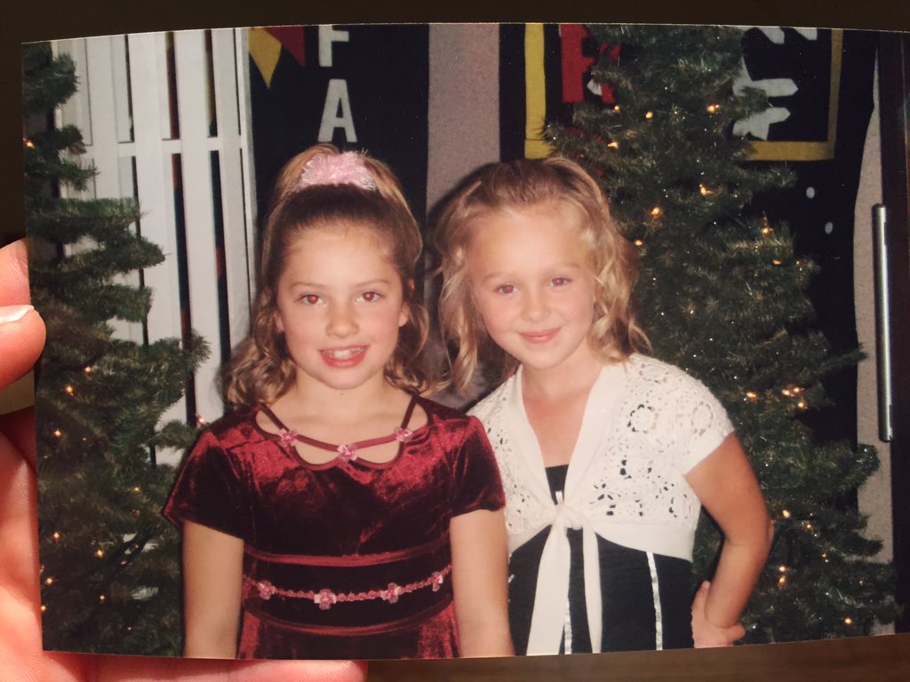 Navyleighh's tweet photo. I love Madison with all my heart, especially because we hung out in baby room when we were born #adayapart #16 😜😍 https://t.co/O8K0Rf5lW4