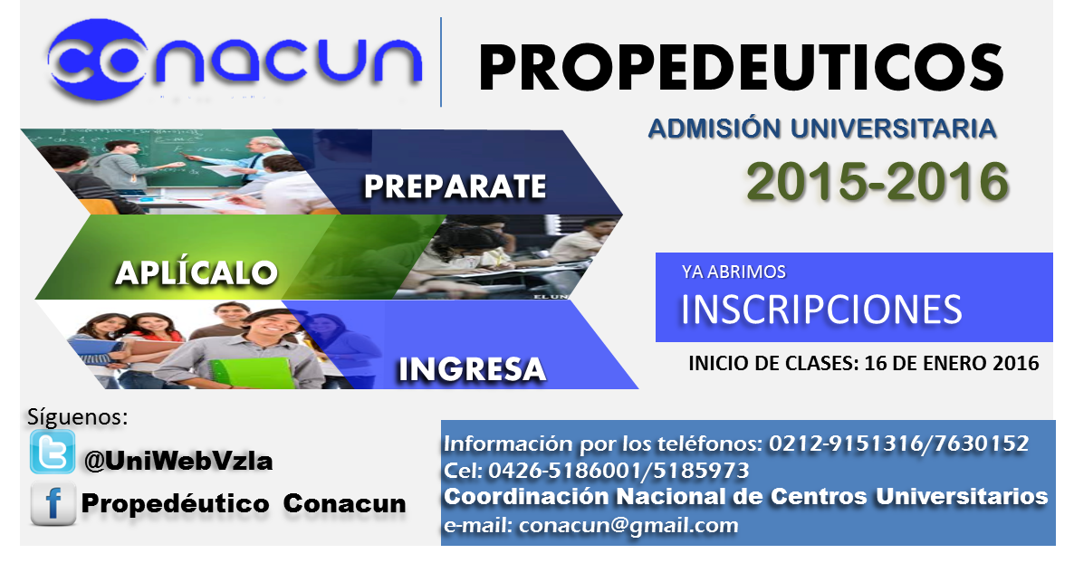 ProfeWhatsApp's tweet photo. Quieres realizar un curso propedéutico y no sabes cual escoger #CONACUN es una buena opción! Inicio: Enero 2016 https://t.co/EnBmY7C2HT