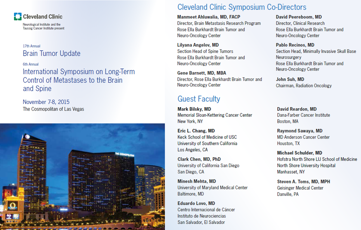 Me siento muy honrado de formar parte de este evento organizado por Cleveland Clinic.