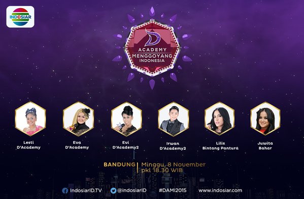 DAcademyID's tweet photo. Lihat kolaborasi @Lesti_Jenong_DA @DA2_Eva @DA2_Evi @DA2_Irwan @juwitabahar11 di #DAMI2015 8 November pkl 18.30 WIB https://t.co/8x3tSNWjok