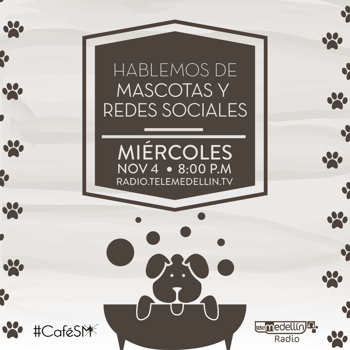 elDonTavo's tweet photo. Si tu mascota es una parte integral de tu familia, el #CaféSM Radio de esta noche será para ti, muy a las 8:00 pm. https://t.co/Bub50in2CZ