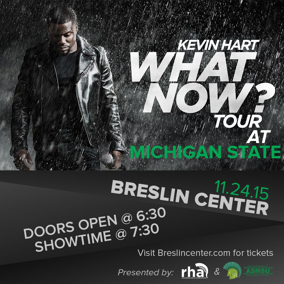 MSURHA's tweet photo. RHA and @ASMSU are proud to announce that we will be bringing @KevinHart4real to MSU on Nov. 24th #KevinHartMSU https://t.co/A7PVAxWYS9
