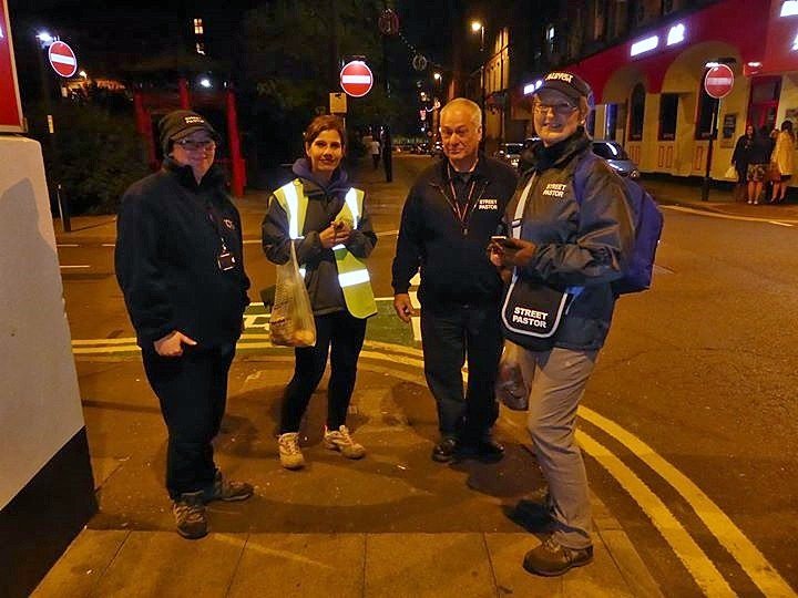 MancStrPastors's tweet photo. #StreetPastors working in #Manchester, #Volunteers here to listen, care and help. We love what we do. https://t.co/cUrpx0z9UN