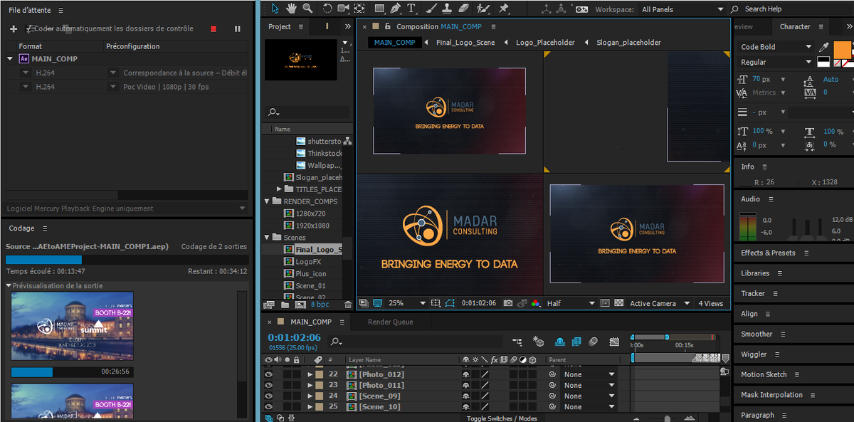 MADARConsulting's tweet photo. MADAR Consulting is exhibiting Tomorrow in booth B-221 #websummit, wait for us..
After Effect CC #NightRendering https://t.co/sYC2Hq7Tk6