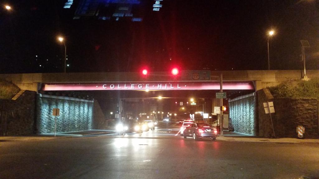 okeefej_62's tweet photo. The 22 overpass has a great looking new sign as you enter @LafCol arts campus https://t.co/uuT2DQ0UEl