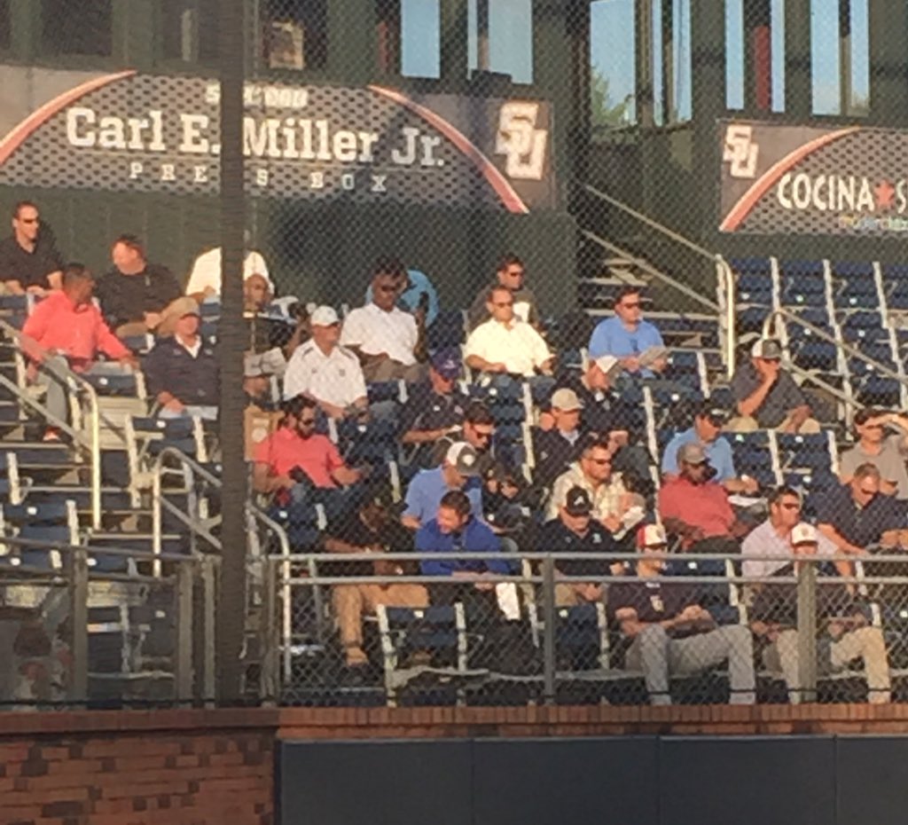 SamfordBaseball's tweet image. Samford Baseball Scout Day!  Every MLB team in attendance today!  #bulldogsinthepros