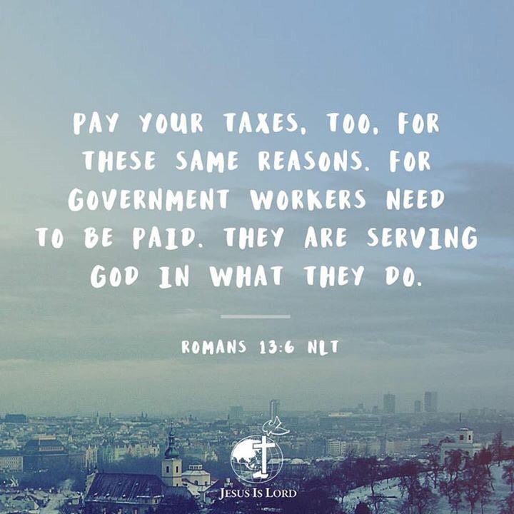 JILWorldwide's tweet photo. Romans 13:6 NLT #votd #verseoftheday #JIL #Jesus #JesusIsLord #JILchurch #JILworldwide https://t.co/GhFtbUzJ27