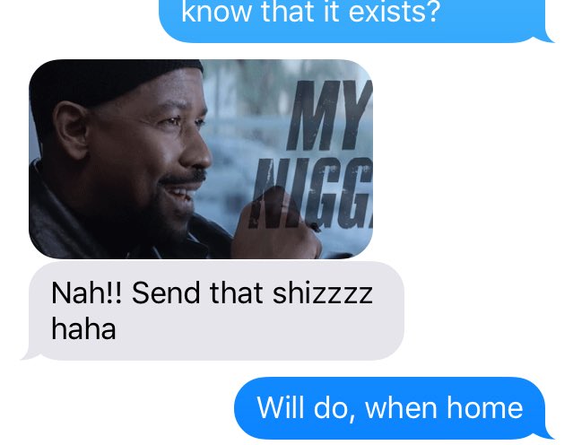 Короче я теперь знаю, как чувствует себя белый, когда его чёрный друг одобрительно называет его "своим