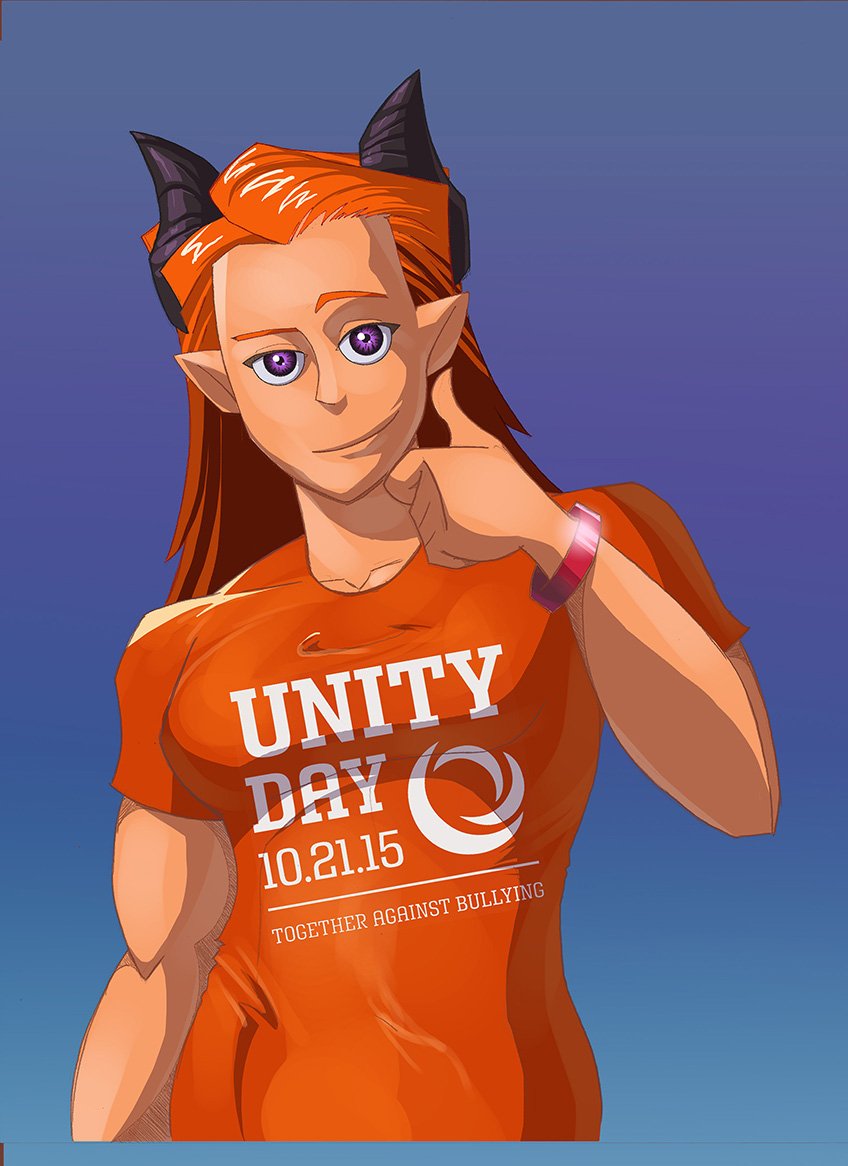 Morgalla_'s tweet image. #Unityday2015

@Morgalla_ always wears orange...literally. But for Unity Day, she wears orange against bullying.