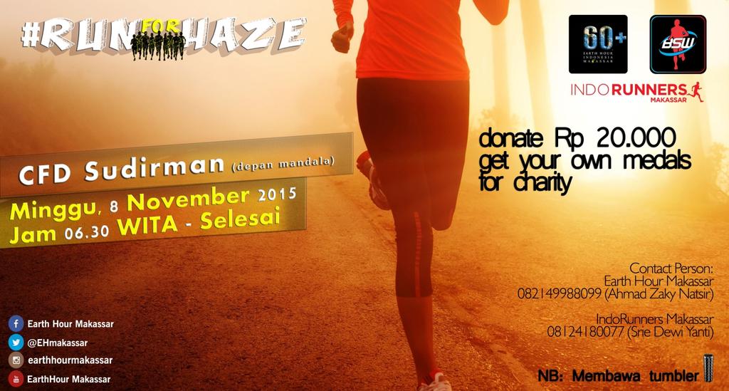 EHmakassar's tweet photo. SobatEH jg bs #BantuKorbanAsap dengan berlari & berdonasi di #RunForHaze brsm @IndoRunnersMKS loh. ;) #MariLari https://t.co/v0Y2uHHQNB