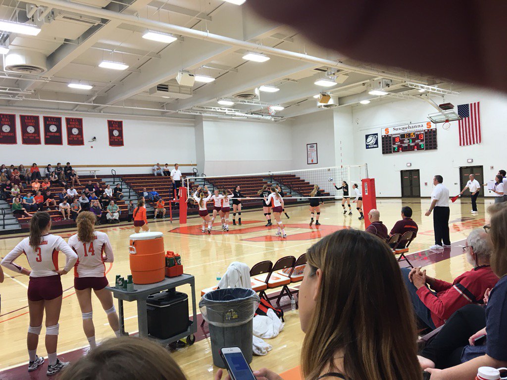Susquehanna Volleyball playing a great Landmark Conference with a 3-0 win over Scranton. On to the championship!