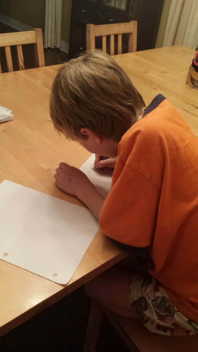 davepmurtha's tweet photo. Writing @KPILLAR4 a letter before bedtime. #hesyourbiggestfan https://t.co/IVemQKmNa7
