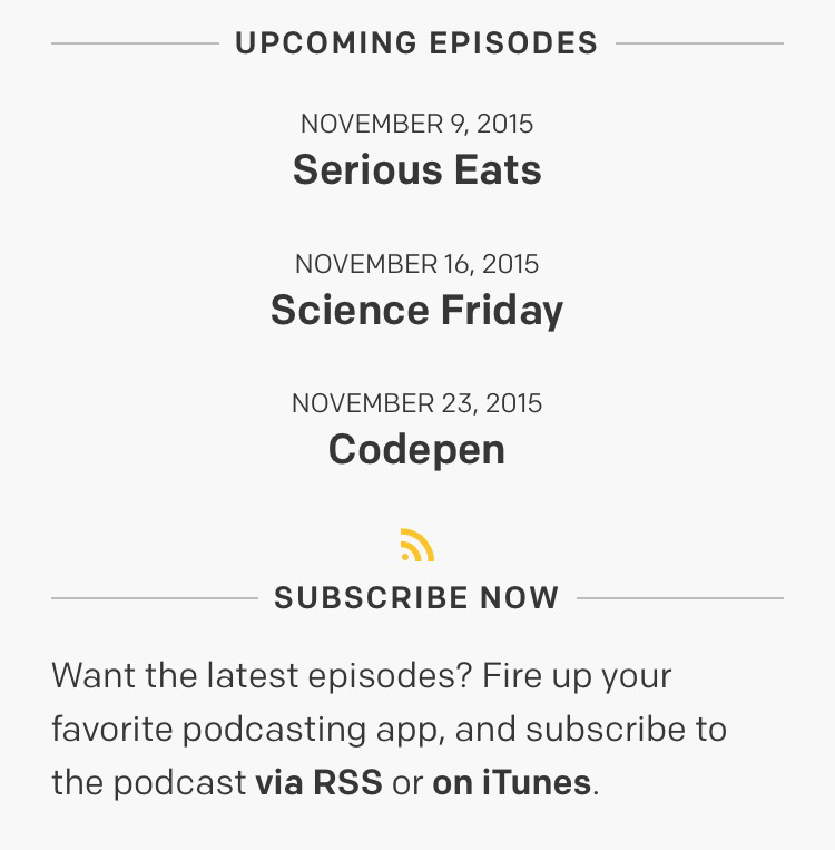 hey so

maybe keep an eye on responsivewebdesign.com/podcast/ over the next few weeks

no reason