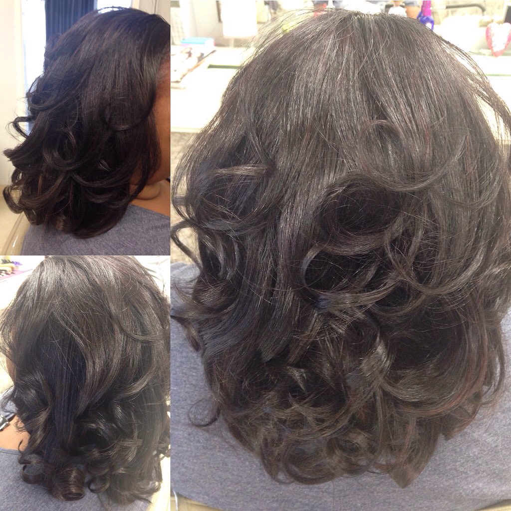 hairNcakes's tweet image. #pressandcurl #covergray #layers #trim #curls #cellophane #hairbyCarmenRene #RestorationTheSalon #stylistneeded