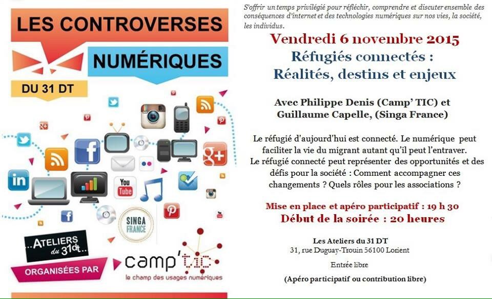 philoubreizh's tweet photo. Soirée #réfugiés #connectés #Lorient #vendredi #31DT @CampTIC @SINGAPROJECT #CALM #welcome https://t.co/PTaShx2c16
